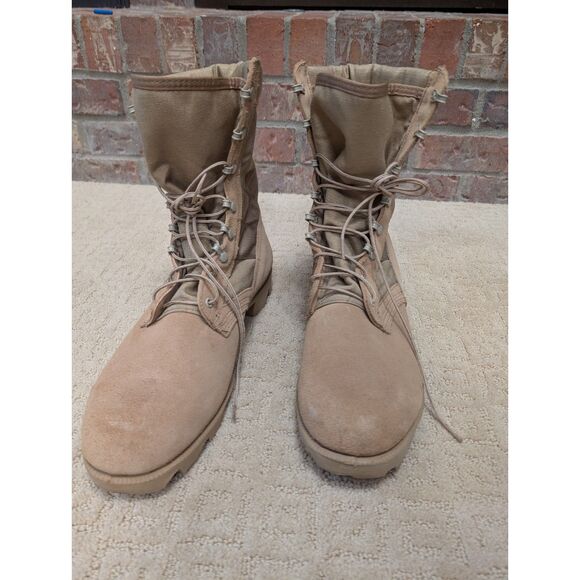Altama Combat Boots Mens Size 13W Tan Military Hot Weather Steel Toe Vibram Sole - Picture 1 of 12